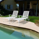 Aluminum Lounge Chair with Wheels & 3-Position Reclining Backrest