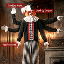 HOMCOM 106" Large Animated Clown Halloween Decorations