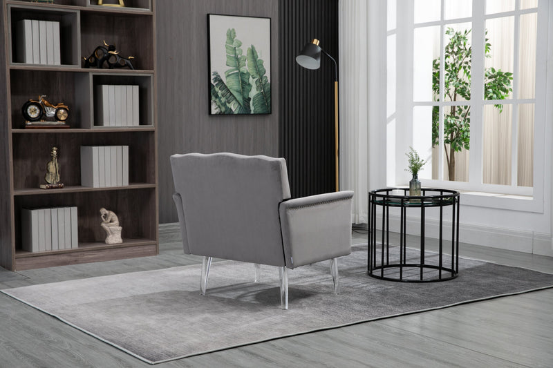 Accent Chair, Living Room Chair / leisure single sofa with acrylic feet