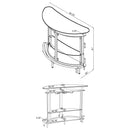 Strick - Freestanding Glass Top Home Bar Wine Cabinet - White by HouseOfZazla