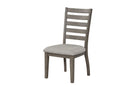 Side Dining Chair With Ladder Back (Set of 2) - Gray by HouseOfZazla