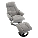 Ergonomic Recliner Chair With Ottoman, Modern 360° Swivel With Footstool by HouseOfZazla