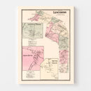 Vintage Map of Golden's Bridge, New York 1867