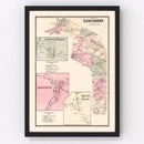 Vintage Map of Golden's Bridge, New York 1867