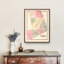 Vintage Map of Pound Ridge, New York 1867