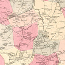 Vintage Map of Bedford, New York 1867