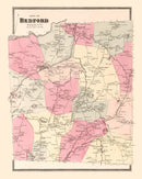 Vintage Map of Bedford, New York 1867