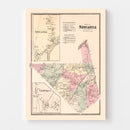 Vintage Map of Newcastle, New York 1867