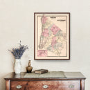 Vintage Map of Pleasantville Station, New York 1867