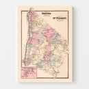 Vintage Map of Pleasantville Station, New York 1867