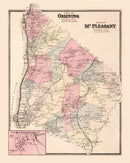 Vintage Map of Pleasantville Station, New York 1867