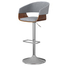 Lowell - Adjustable Swivel Bar Stool - Stone Gray by HouseOfZazla