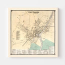 Vintage Map of Port Chester, New York 1867