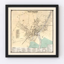 Vintage Map of Port Chester, New York 1867