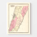 Vintage Map of Yonkers, New York 1867