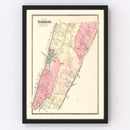 Vintage Map of Yonkers, New York 1867