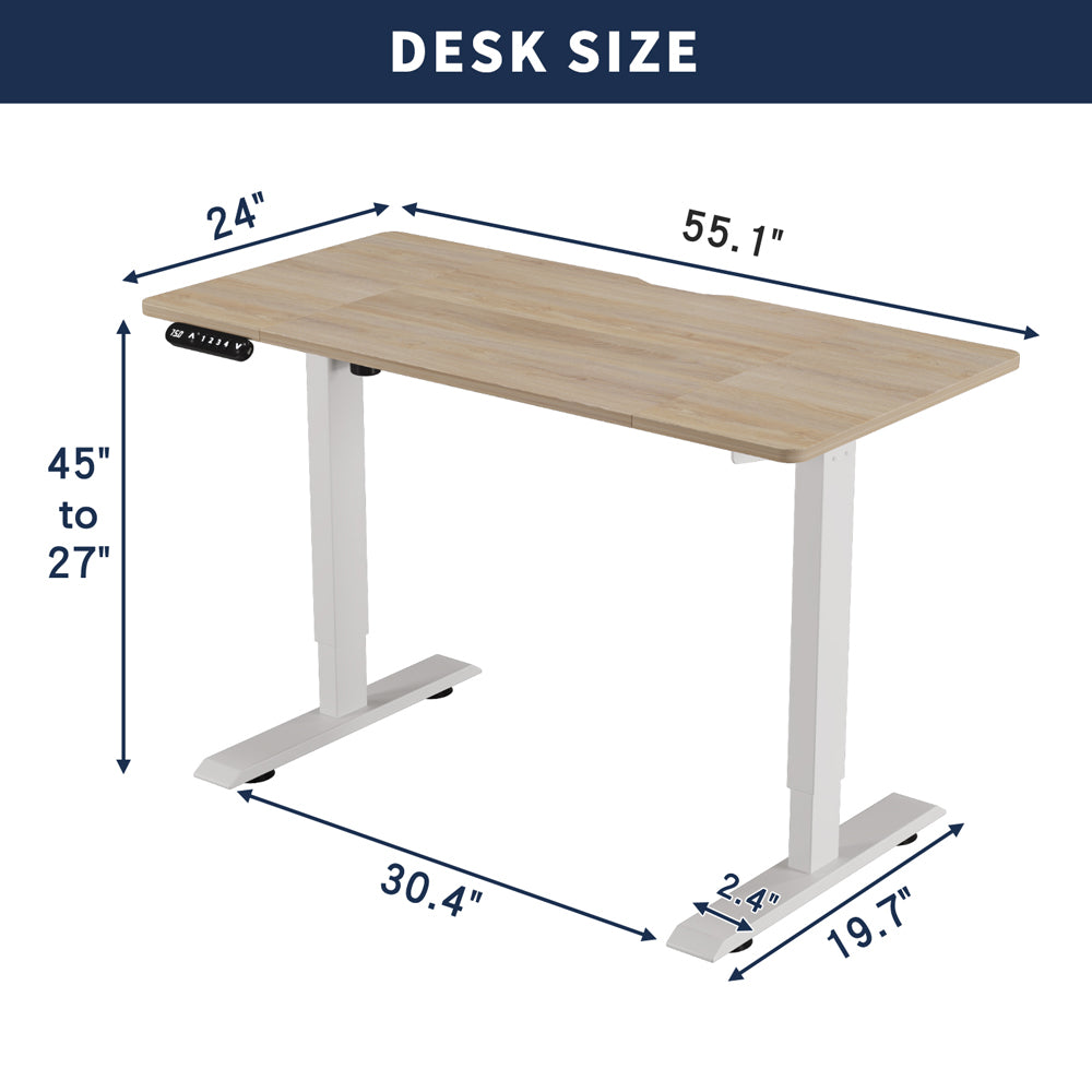 55"×24" Light Electric Standing Desk, photo 3 of 10