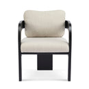 Dining Chairs With Pillow Back (Set of 2) - Beige / Black