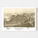 Vintage Map of Curwensville, Pennsylvania 1895