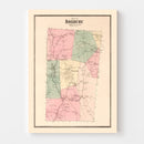 Vintage Map of Roxbury, Connecticut 1867