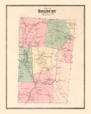 Vintage Map of Roxbury, Connecticut 1867