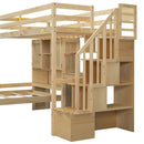 Loft Bed With Built In Desk And Staircase by HouseOfZazla