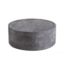 31.5" Round Coffee Table with Faux Concrete Finish