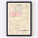 Vintage Map of Jamestown, Pennsylvania 1877