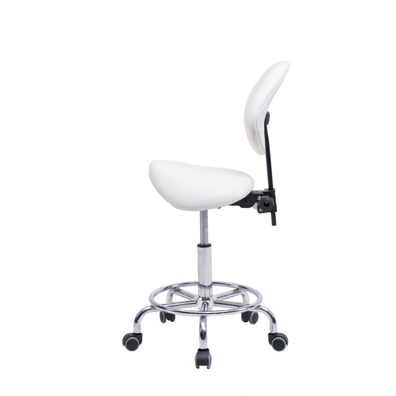Saddle Stool Chair with Backrest - White, photo 6 of 10