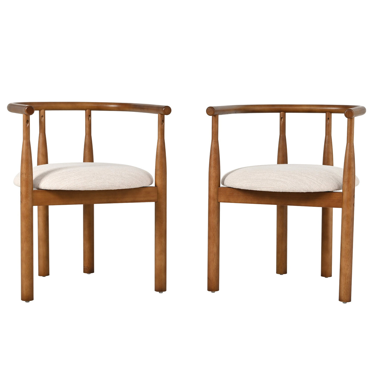 Modern Dining Chair Set of 2 with Solid Wood Legs, photo 3 of 10