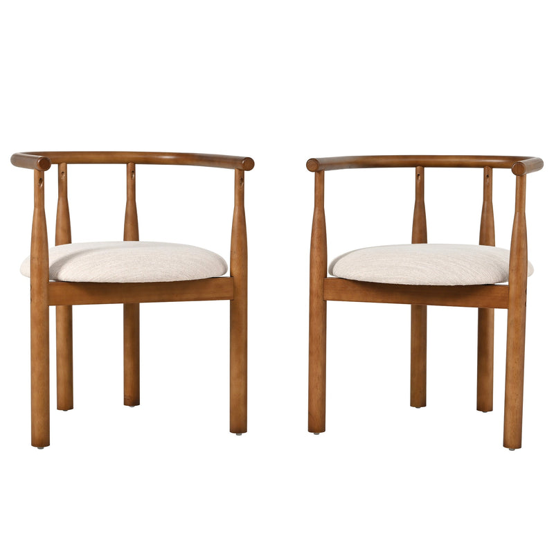 Modern Dining Chair Set of 2 with Solid Wood Legs, photo 3 of 10