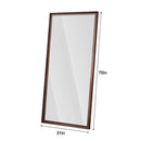 Vintage Full Length Mirror Wall Mounted With Faux Wooden Frame - Brown by HouseOfZazla