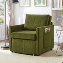 Upholstered Convertible Sleeper Sofa With 5 Position Backrest, Side Pockets, Storage by Unique Piece Furniture