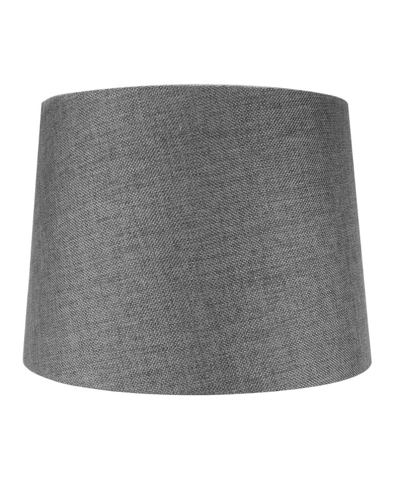 14"W x 10"H Hardback Drum Lamp Shade Granite Gray