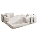Modern 2 Tone Fabric Convertible Sleeper Sofa Bed by HouseOfZazla