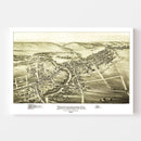 Vintage Map of Downington, Pennsylvania 1893