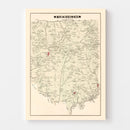 Vintage Map of Farmington, Pennsylvania 1877