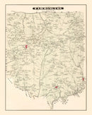 Vintage Map of Farmington, Pennsylvania 1877