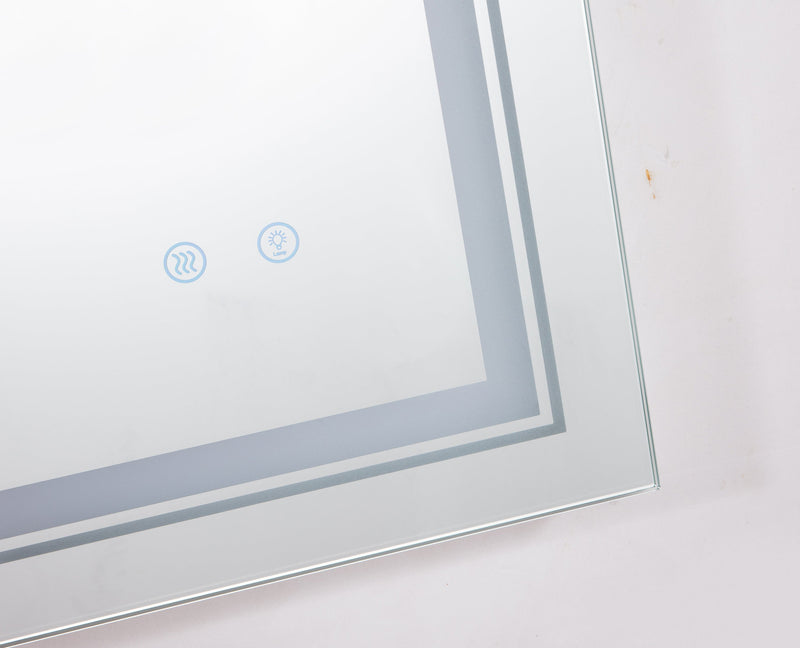 32x24 LED Lighted Bathroom Wall Mounted Mirror with High Lumen+Anti-Fog Separately Control+Dimmer Function