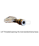 2.75"H Swarovski Crystal Gothic Cross Antique Brass Base Lamp Finial