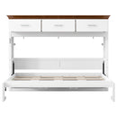 Twin Size Murphy Bed With 3 Drawers - White by HouseOfZazla