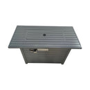 Outdoor Gas Fire Pit Table With Durable Construction And Lid - Gray by HouseOfZazla