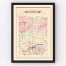 Vintage Map of Twin Groves Township, Jasper County, Missouri 1895