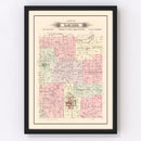 Vintage Map of Sarcoxie Township, Jasper County, Missouri 1895
