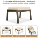 6-Piece Outdoor Patio Furniture Set with Steel Frame Sofa & Acacia Wood Table by HouseOfZazla
