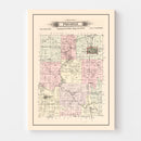 Vintage Map of Preston Township, Jasper County, Missouri 1895