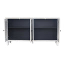 Accent Cabinet 4 Shutter Door Wooden Cabinet Sideboard Buffet Server Cabinet Storage Cabinet, for Living Room, Entryway, Hallway, Office, Kitchen and Dining Room, Natural Wood Wash