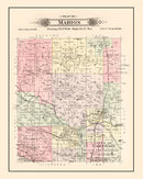 Vintage Map of Marion Township, Jasper County, Missouri 1895