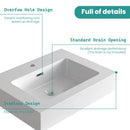 Glossy White Integrated Solid Surface Basin Without Drain & Faucet by HouseOfZazla