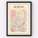 Vintage Map of Marion Township, Jasper County, Missouri 1895